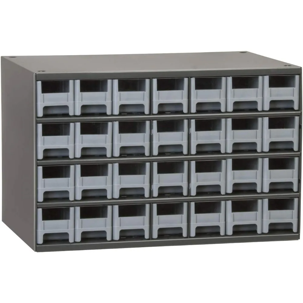 Akro-Mils 19228 Steel Parts Garage Storage Cabinet Organizer Small Hardware,28-Drawer, Gray Cabinet/Gray Drawers