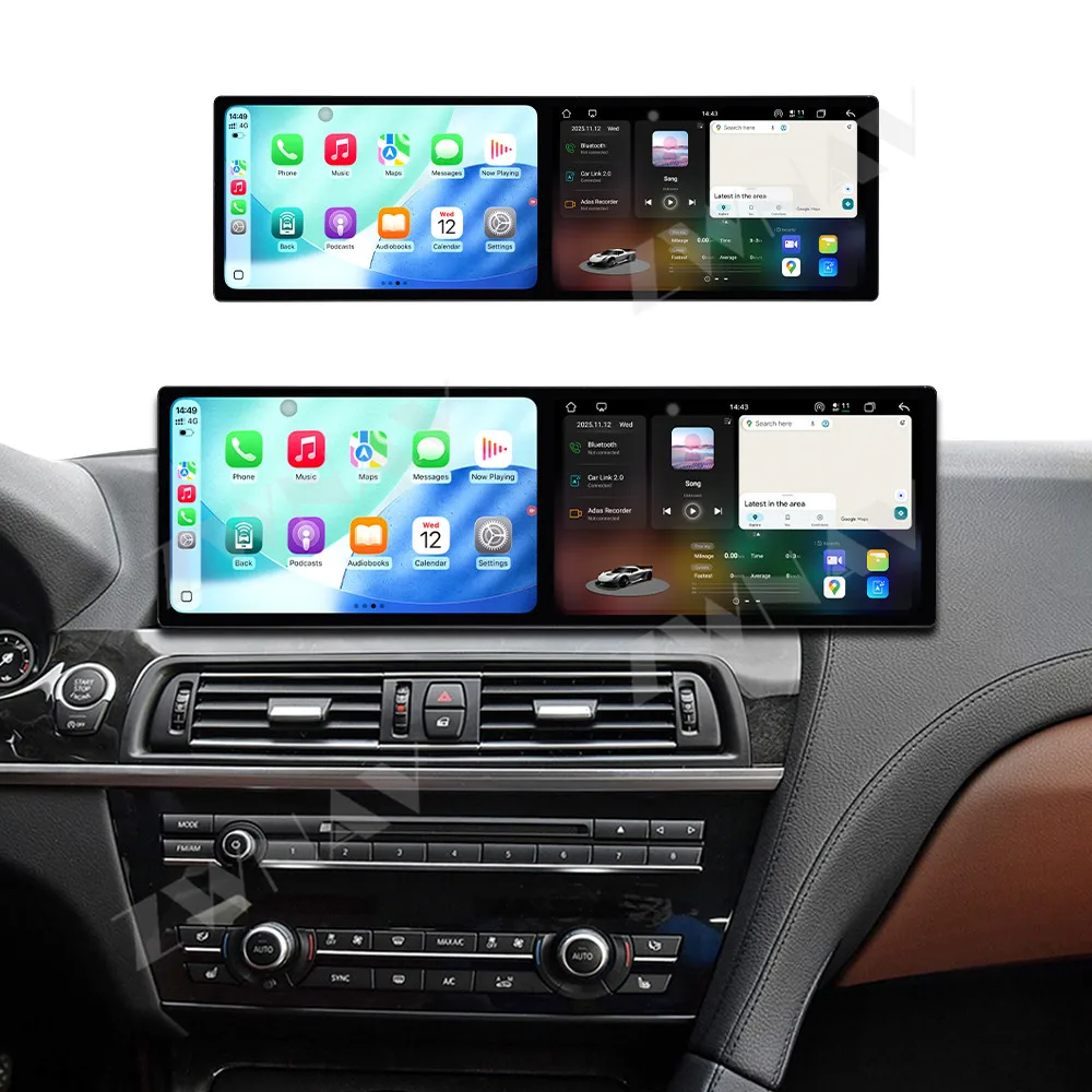 Dual screen 9.1” For BMW 6 Series 2013-2017 NBT Android 15.0 auto navigation carplay multimedia player radio wireless head unit
