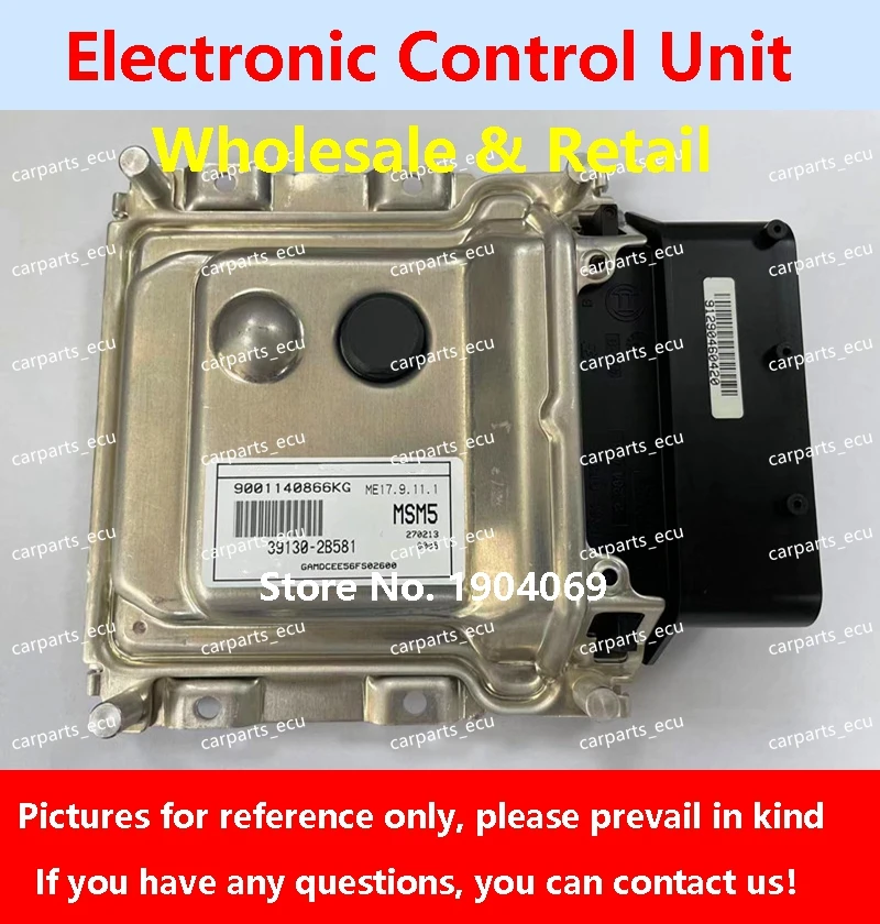 

39112-04028 E28/39131-2B560 MRA5 For Hyundai KIA Car Engine Computer Board/ECU/ME17.9.11.1 39130-2B581 MSM5//39131-2B121 SQ2