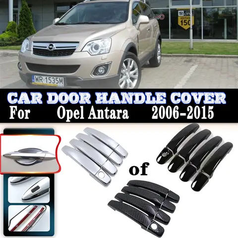 Vauxhall Opel Antara L07 2006 ~ 2015 고급스러운 자동차 도어 핸들 커버 외부 스크래치 보호 장식 커버 자동차 액세서리
