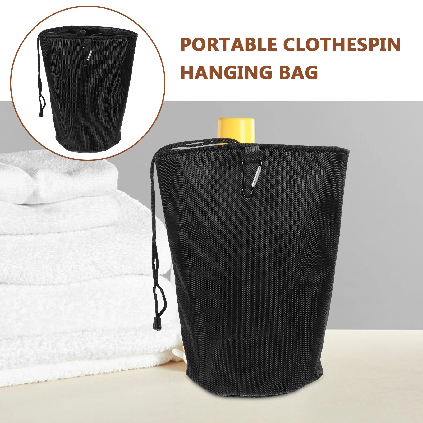 

Drawstring Clothespin Bag Hanging Storage Organizer Portable Laundry Peg Container Multi-Functional Home Storage Pouch For Dorm