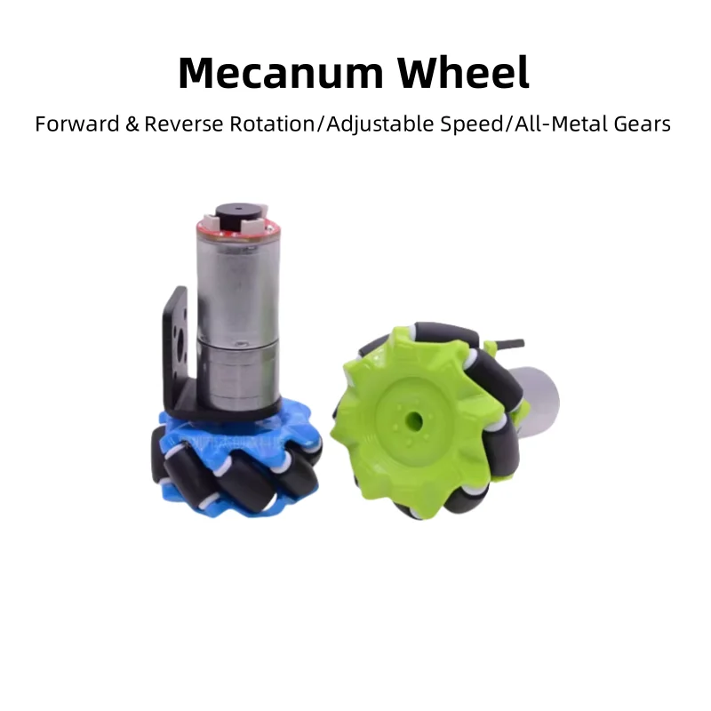 

Mecanum Wheel Smart Four - Wheel Drive Car Chassis Motor Wheel, JGA25 - 370, 6V, 12V, 24V Geared Motor