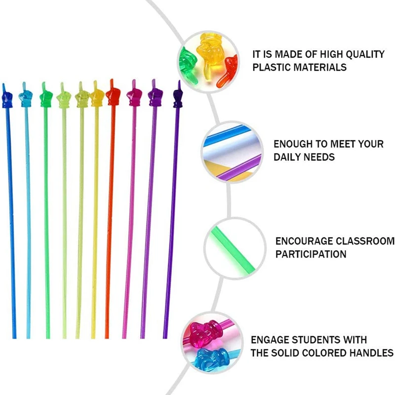 Mini pointeurs à main en résine, 10 pièces, pointeurs de présentation, aide de classe, enseignement de la petite enfance