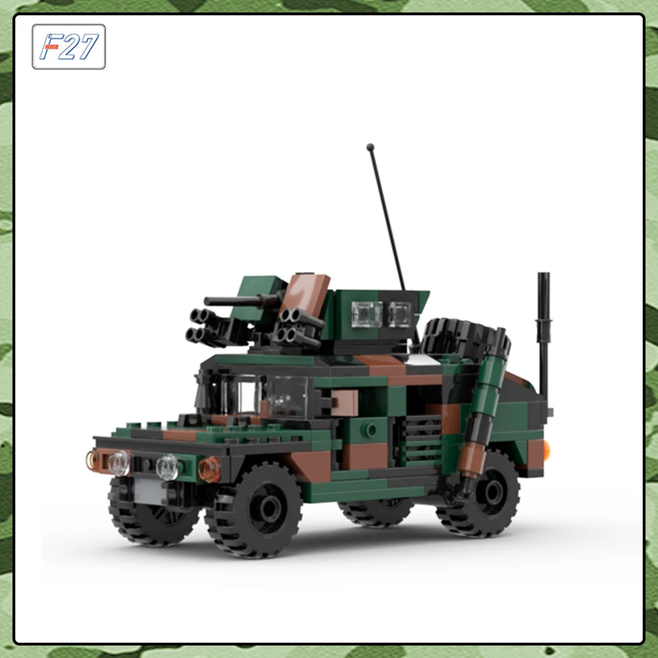 Moc hummer veículo militar hmmwv M-1114 eua exército combate arma acessórios conjunto bloco de construção tijolo brinquedo das crianças presente aniversário