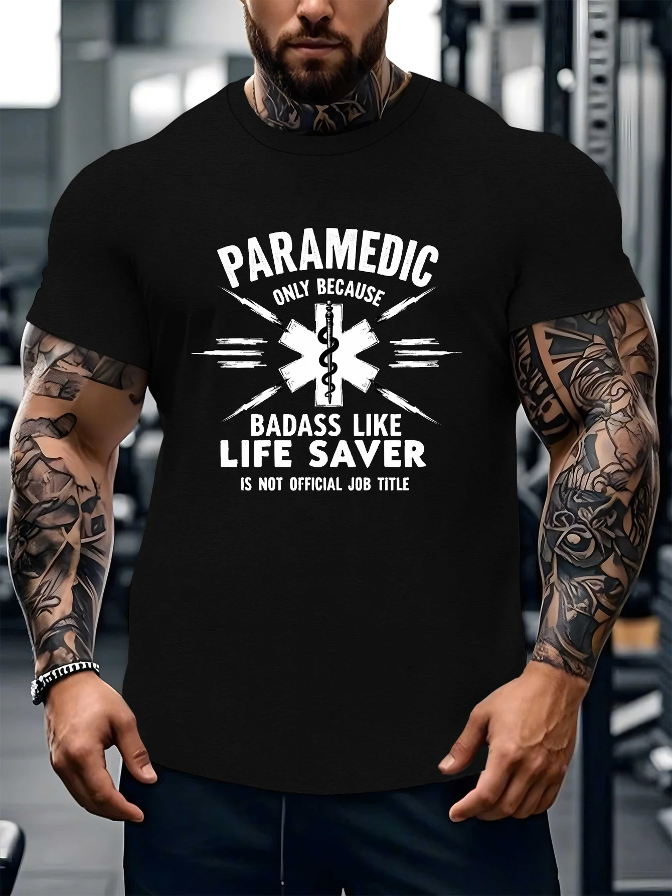 EMS Medical Slogan Star of Life Badge Paramedic T-Shirt 100% Cotton O-Neck Short Sleeve Summer Casual Mens T-shirt Streetwear