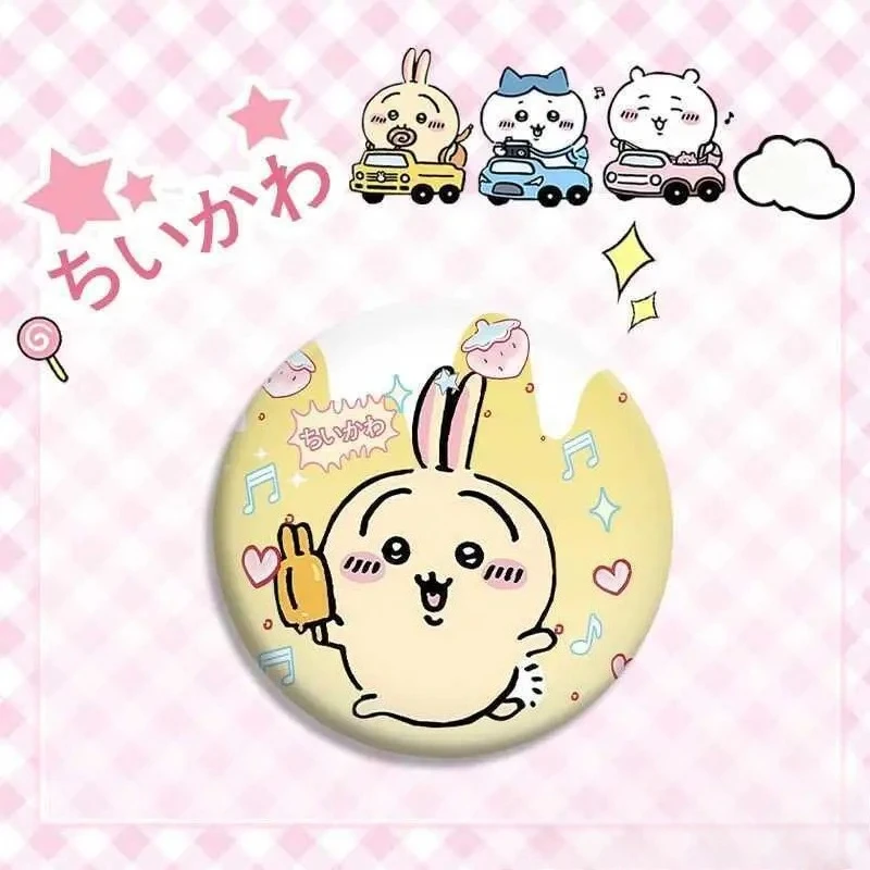Фигурки аниме, милый мультфильм Chiikawa Hachiware Usagi, забавный значок со вспышкой, пакет с эмодзи, лучший подарок для детей, значок, игрушки