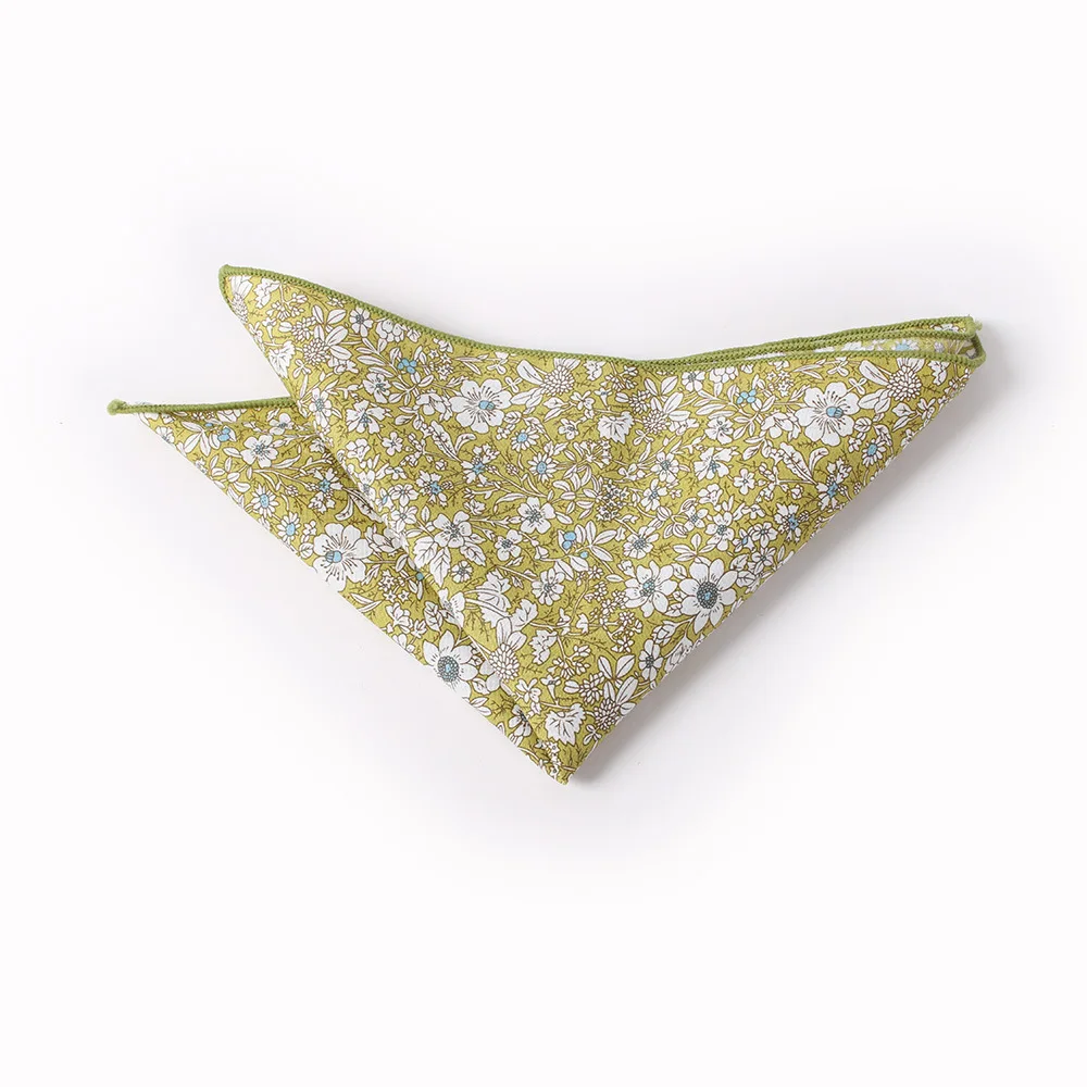 5 قطع من منشفة جيب قطنية مطبوعة للرجال، بدلة صغيرة مربعة الشكل، منديل رعوي أوروبي وأمريكي