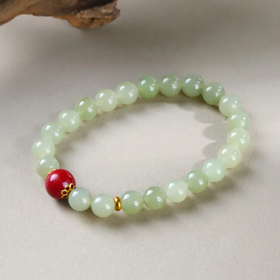 

Натуральный нефритовый браслет из нефрита, женский целебный драгоценный камень, ювелирные изделия, натуральный китайский нефрит Hetian, киноварь, кристаллы, бусины, браслеты