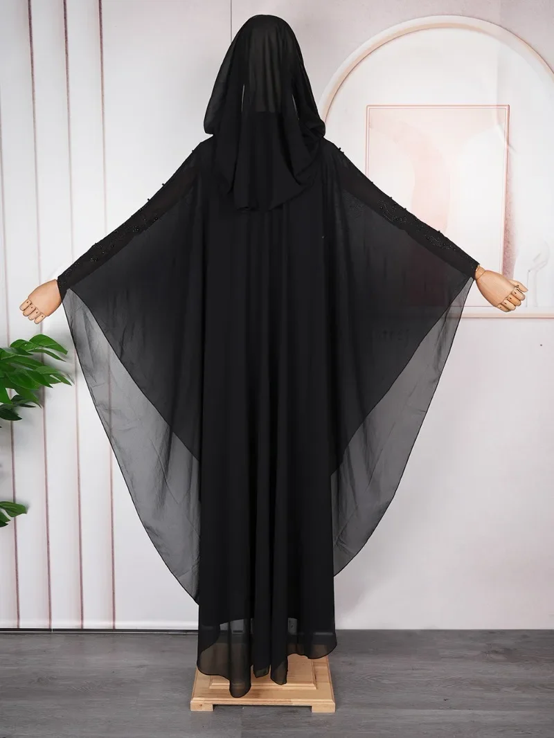 Ramadan Abaya Dubai Kaftan Vestido Hijab Muçulmano para Mulheres, Vestidos de Noite Cardigan Africano, Robe de Kimono Feminino