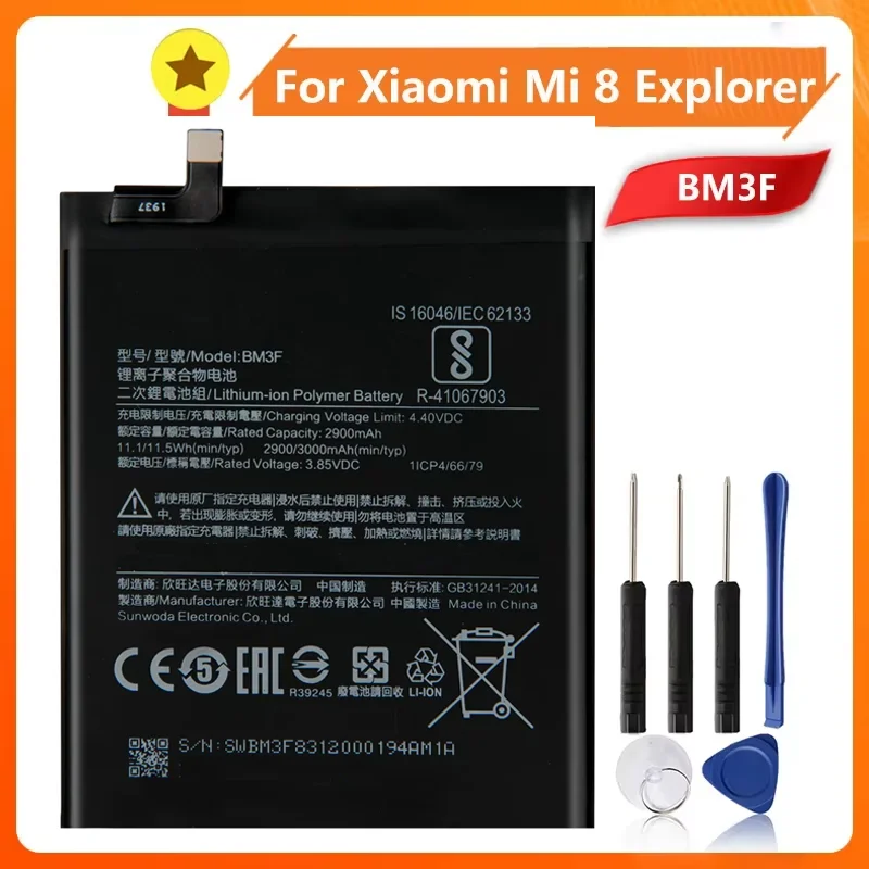 

Production in 2024 Replacement Battery BM3F For Xiaomi 8 MI8 M8 Mi 8 Mi 8 Pro Mi8 Pro Transparent Exploration Edition Batteries