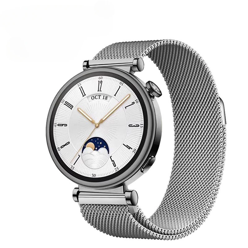 Correa de acero inoxidable para reloj inteligente, pulsera para Huawei Watch GT 4 de 41mm, 18mm, Garmin Venu 3S 2S/Vivoactive 3S 4S 255S 265S