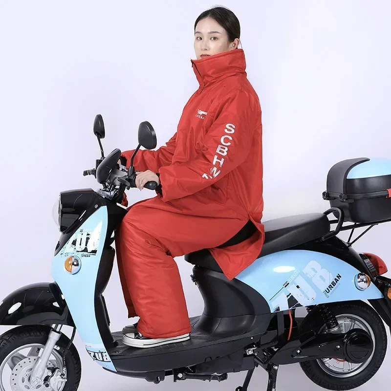 NEW Winter Waterproof Windproof All-in-One Suit Motorcycle Riding Warm Thickened Plush Riding Cold-proof Clothing Skiing Suits