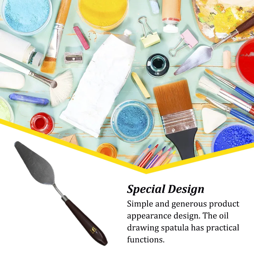 Stainless Steel Spatula Drawing Decorating Artist Crafts Oil Painting Shovel Plastic Students Scraper Tools 16