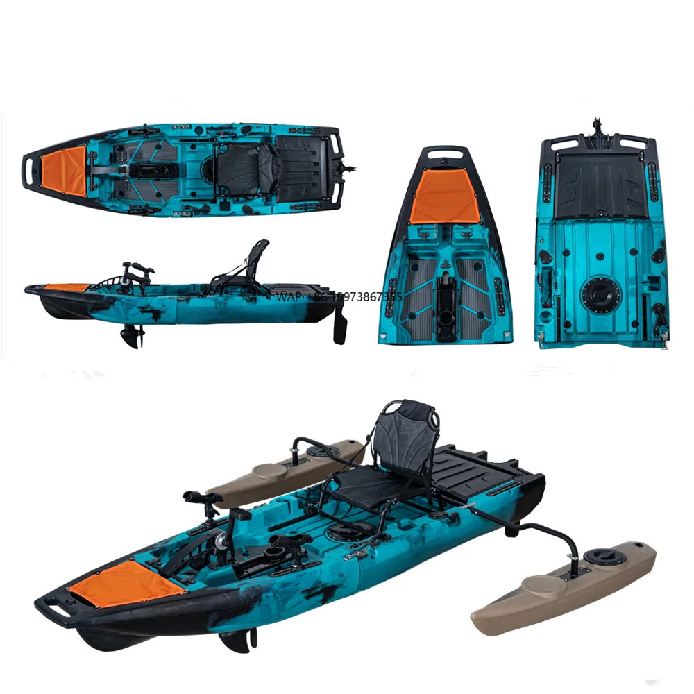 

Two Piece Motorized Modular Pedal Kayak Fishing Plastic Boat 2 Parts Accessories Paddle 1 Person 2025