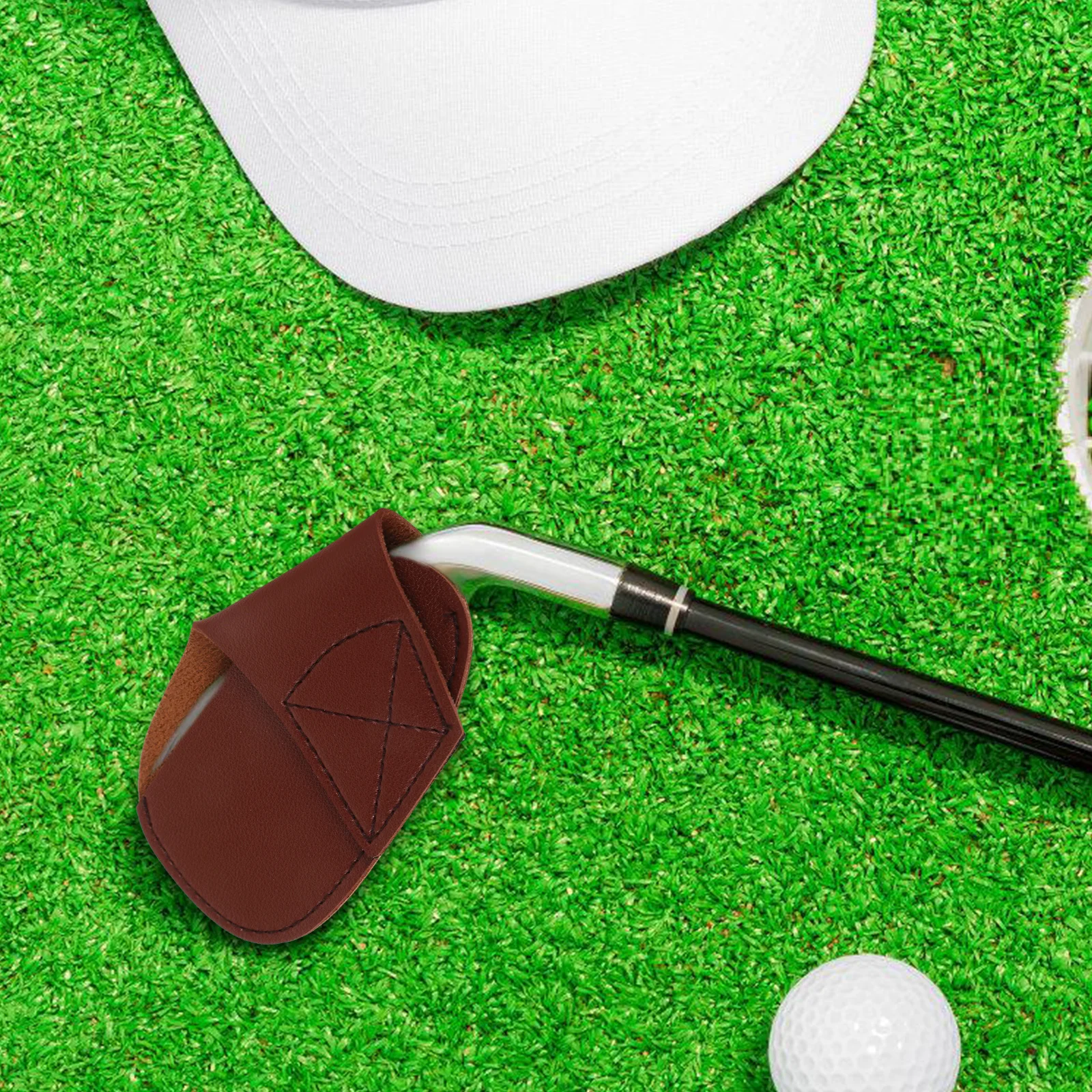 Couverture de tige en fer Pu, couverture de tête de Golf Portable, accessoire de Golf en plein air, couvre-conducteur, couvre-chef de Club pour femmes et hommes