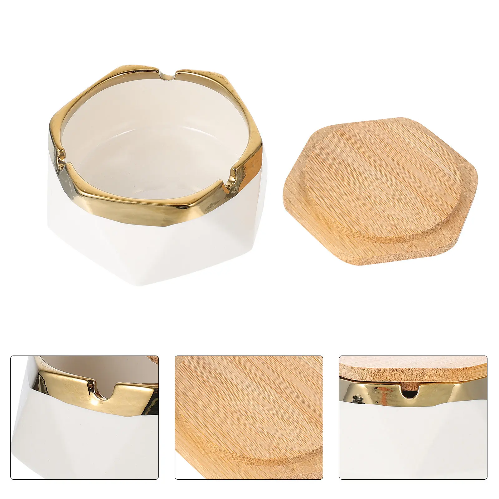 

Cigarette Butt Container Retro Ashtray Vintage Home Decor Elegant Astray Household