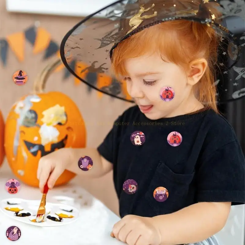 500 PCS Récompense Autocollant Halloween Sticker Gift Gift Sticker Pumpkins Sticker pour les adolescents