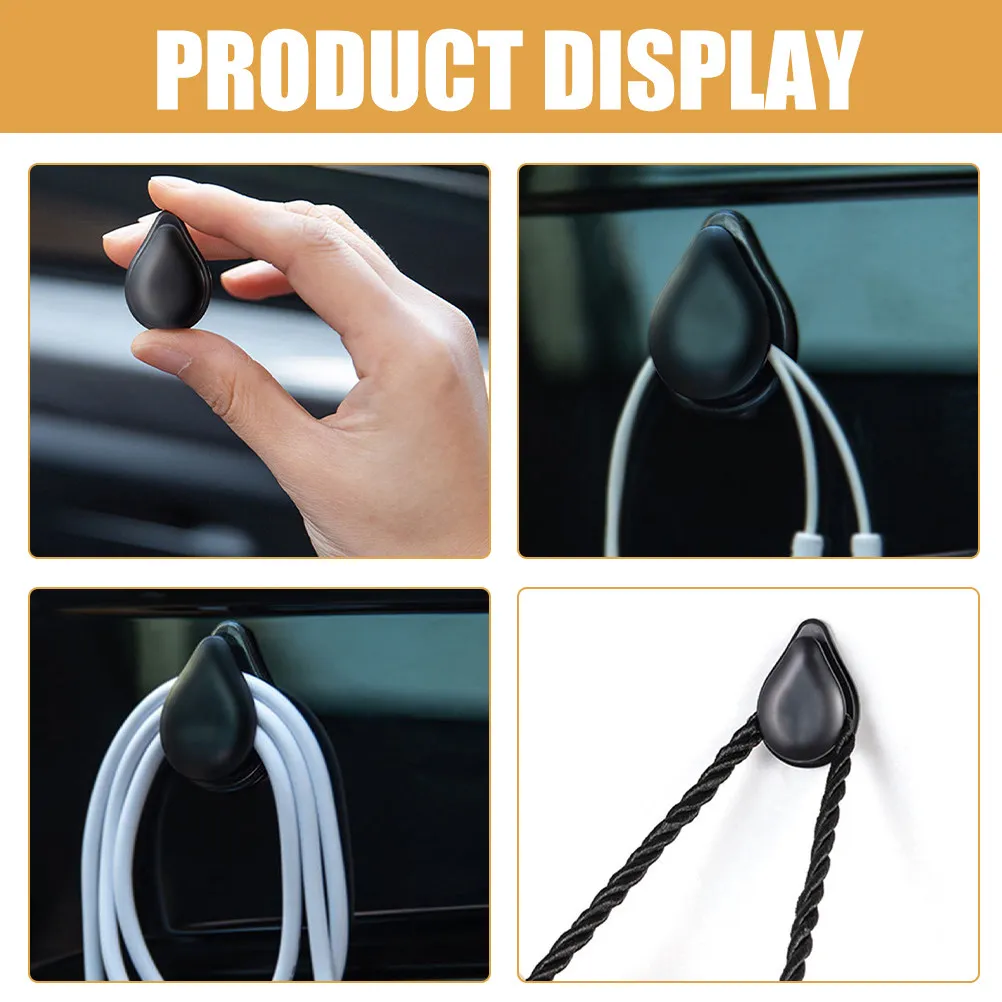 8Pcs Mini Car Hooks Adhesive Dashboard Key Holder for Auto Interior Organizing Sturdy Reusable Stick on Hanger Space Saving