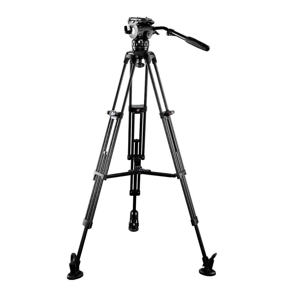 

E-IMAGE EG06FC2 75mm Bowl Szie Tripod System With 2-in-1 Fluid Head & 2-stage Carbon Fiber Leg For DSLR Cameras