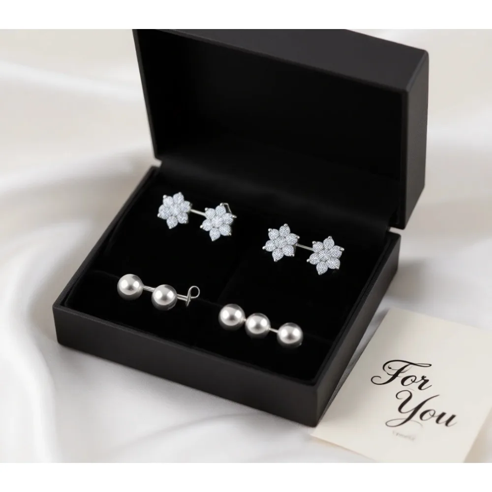 

Набор из 8 пар гипоаллергенных серег-гвоздиков из титановой стали с позолотой 14K, в форме цветов, сердец и шариков с фианитами, для женщин, для нескольких проколов