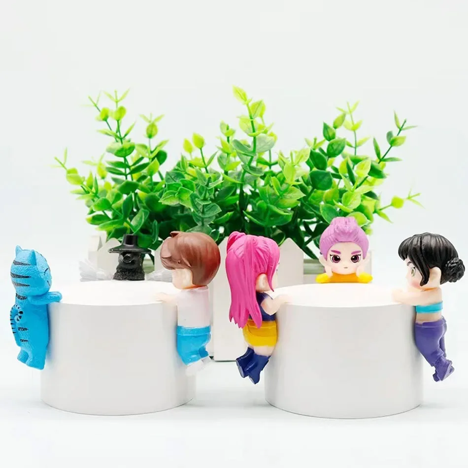 24 Uds caja ciega aleatoria 5,5-8,5 cmAnime KPop Demon Hunters grupo de niñas RUMI MIRA ZOEY figura acción modelos de Pvc juguete adornos regalo