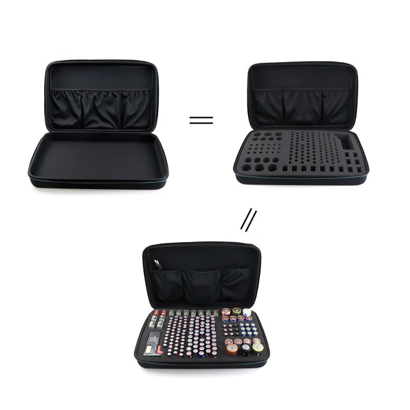 

Ящик для хранения аккумуляторов, портативный водонепроницаемый взрывозащищенный чехол для 132 батарей AA AAA AAA 9 В C D литиевый чехол