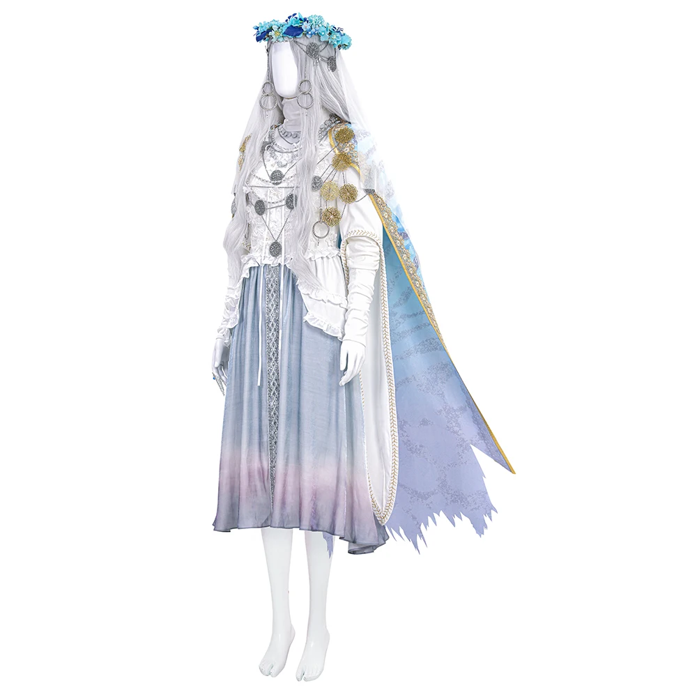

Revenant Cosplay Costume Elden Disguise Adult Woman Flower Headrings Ringing Headwear Halloween Carnival Party Outfits