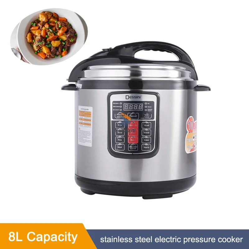 

Smart Electric 220V 360 Degree Heat Multi-function Pressure Cooker Household 8L Aluminium Alloy Automatic Rice Cookers