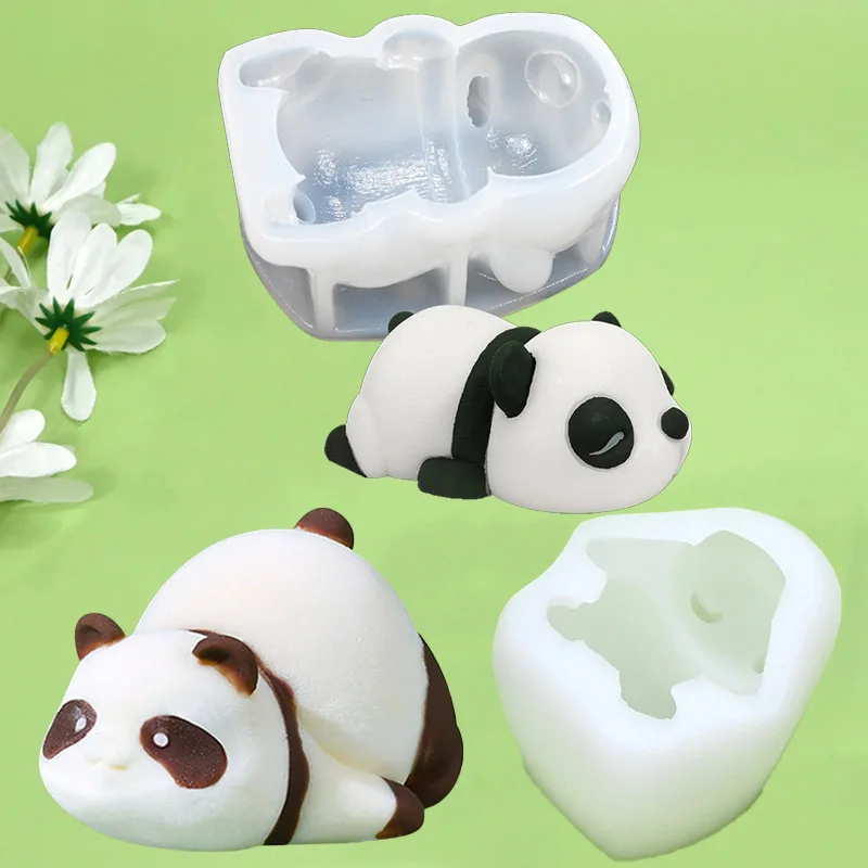 

3D Hip Panda Chocolate Silicone Mold Sleepy Panda Mousse Cake Mold Panna Cotta Pastry Baking Tool
