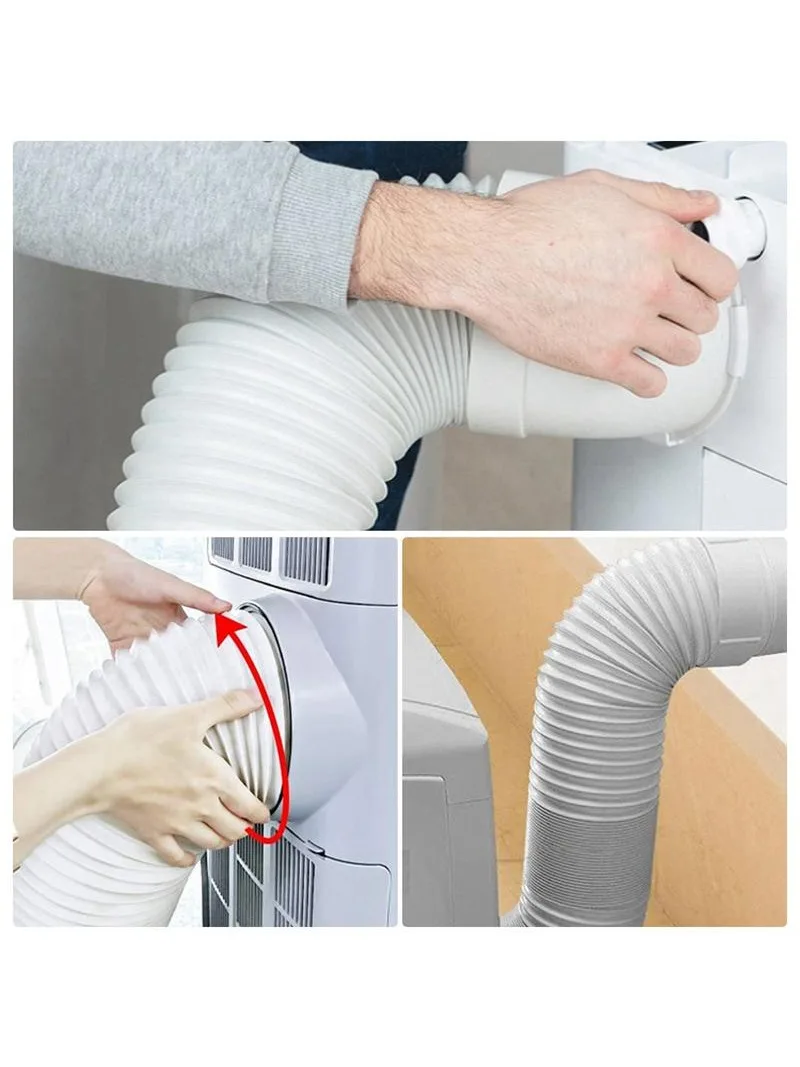 Manguera de CA de 5,9 pulgadas de diámetro, Kit de ventilación de ventana de aire acondicionado portátil, manguera de escape Flexible de CA,