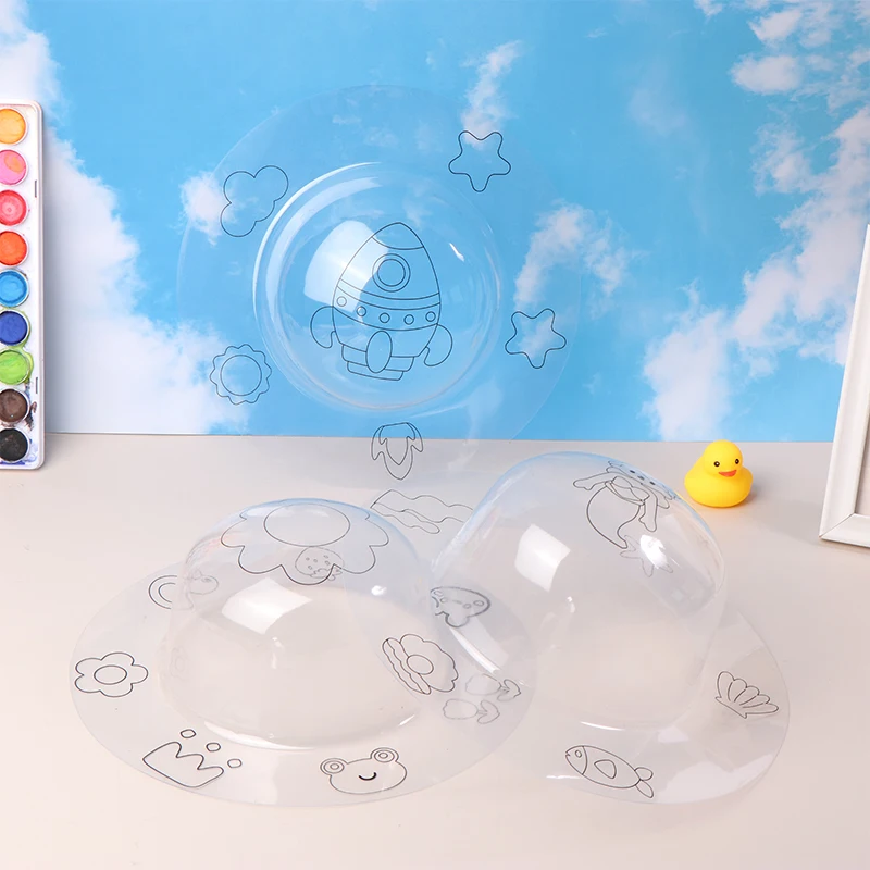 Children's Space Transparent Hat DIY Graffiti Painting Making Material Package Toy