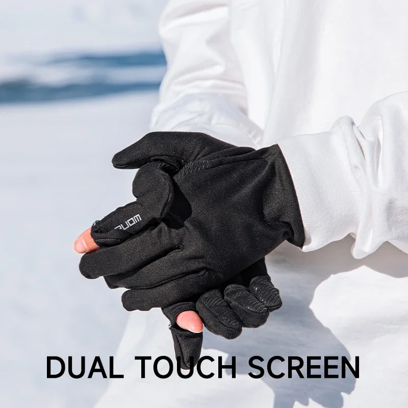 NANDN Ski Gloves  With Double Layer Inner Liner Waterproof Thermal Gloves Touchable Screen