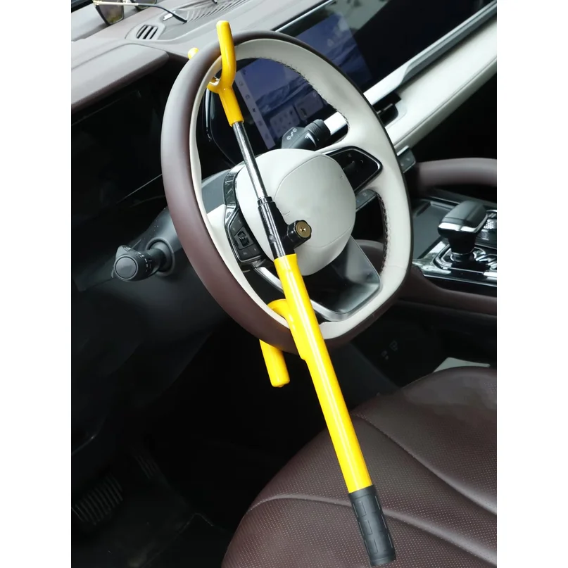 Universal Car Steering Wheel Lock Heavy Duty Telescopic U-Shaped Anti Theft Automobile Security Bar Steering Wheel Immobiliser