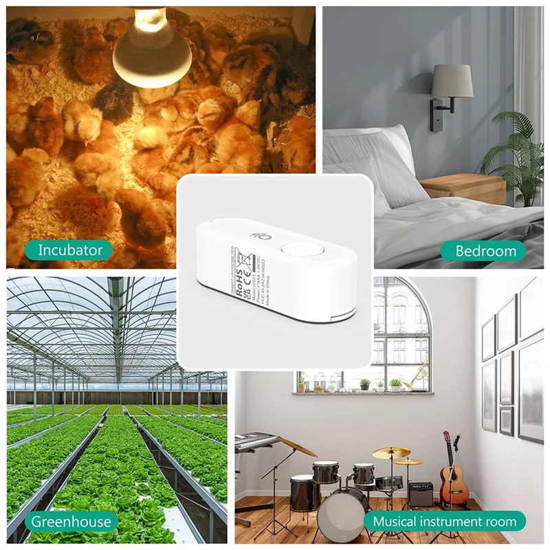 New WIFI Tuya Smart Thermometer And Humidity Sensor Mobile APP Wireless Temperature And Humidity Sensor 2Pcs-B12B