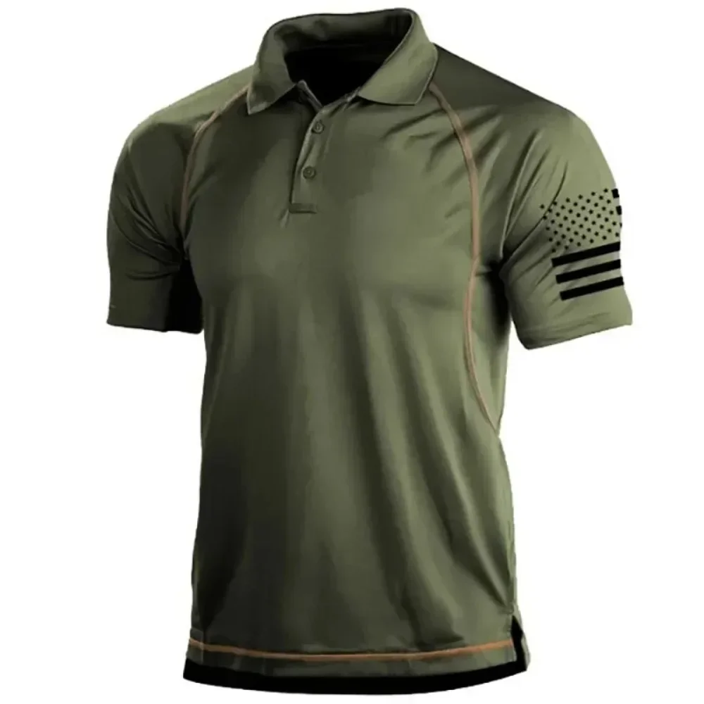 Outdoor Activities Tactical Sports Polo Collar Bottoming Sweatshirts Men\'s T-Shirts Summer Polo Shirt