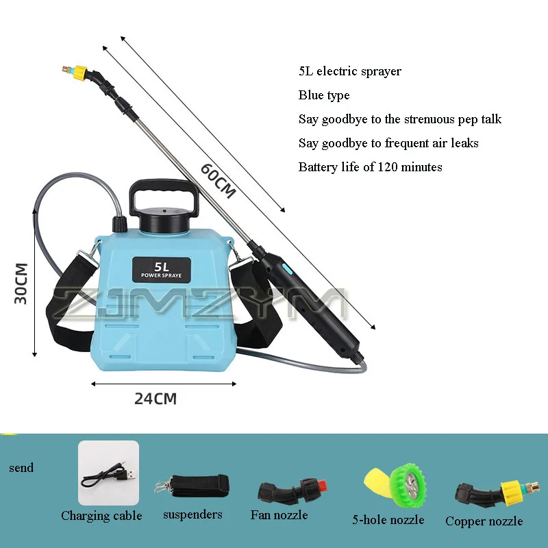 5L 8L Shoulder Garden Electric Sprayer Pot Atomization & Direct Spray for Outdoor Watering Handheld Pesticide Sprayer Water Can