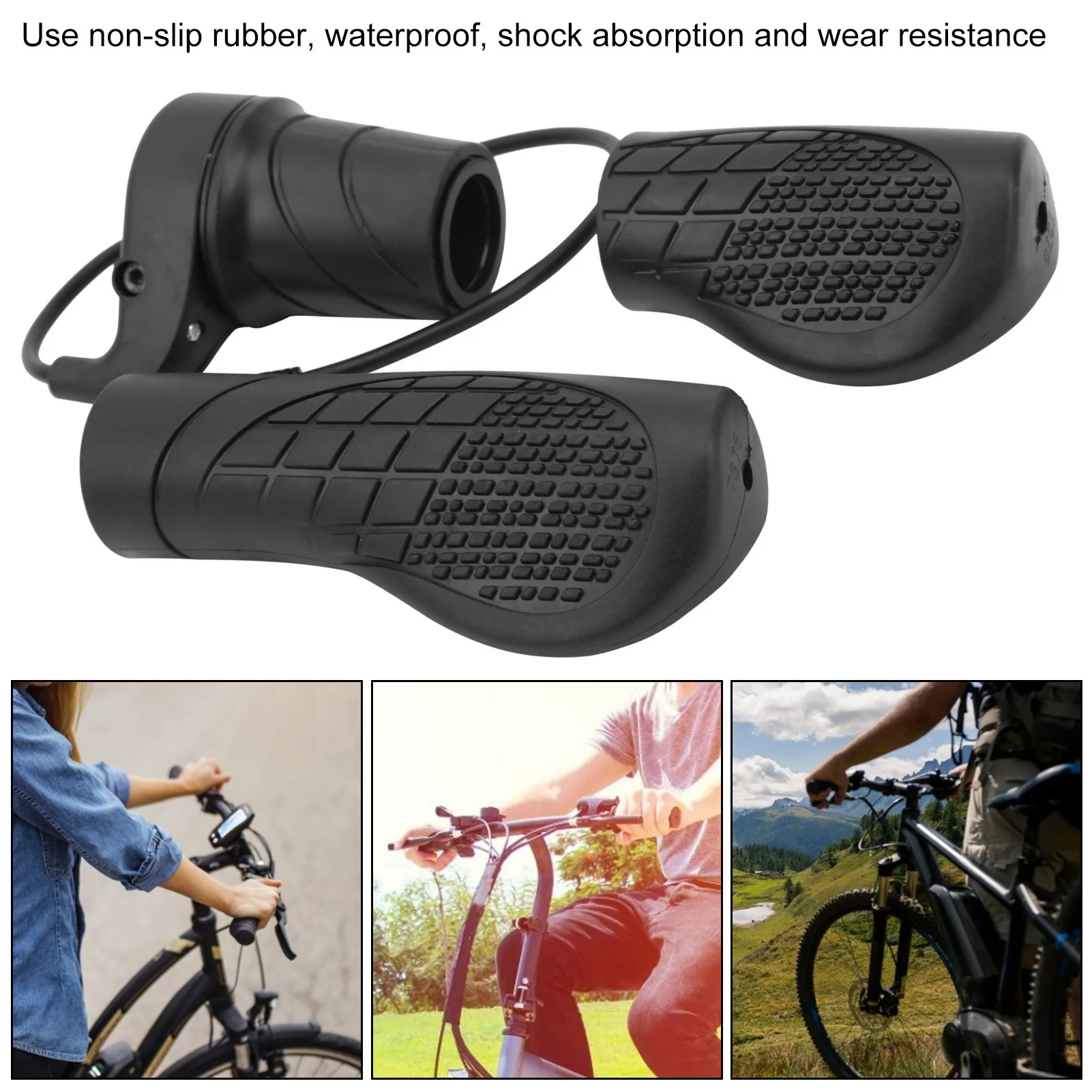 Electric Bike Half Twist Throttle Right Handle Throttle E-Bike Half Waterproof Connector for Electric Scooter Part