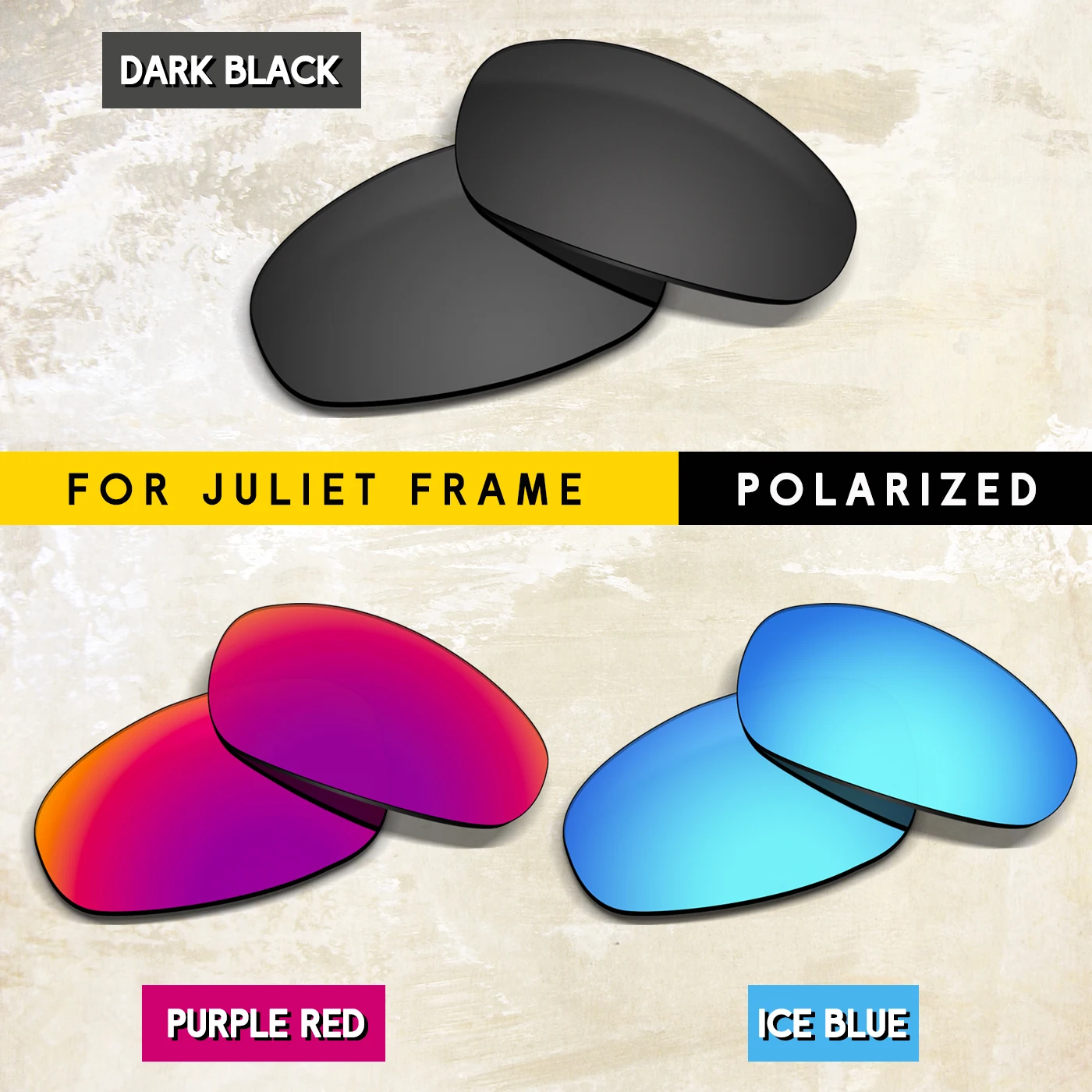 Adatto per la sostituzione delle lenti con montatura Oakley Juliet per occhiali da sole Oakley Juliet