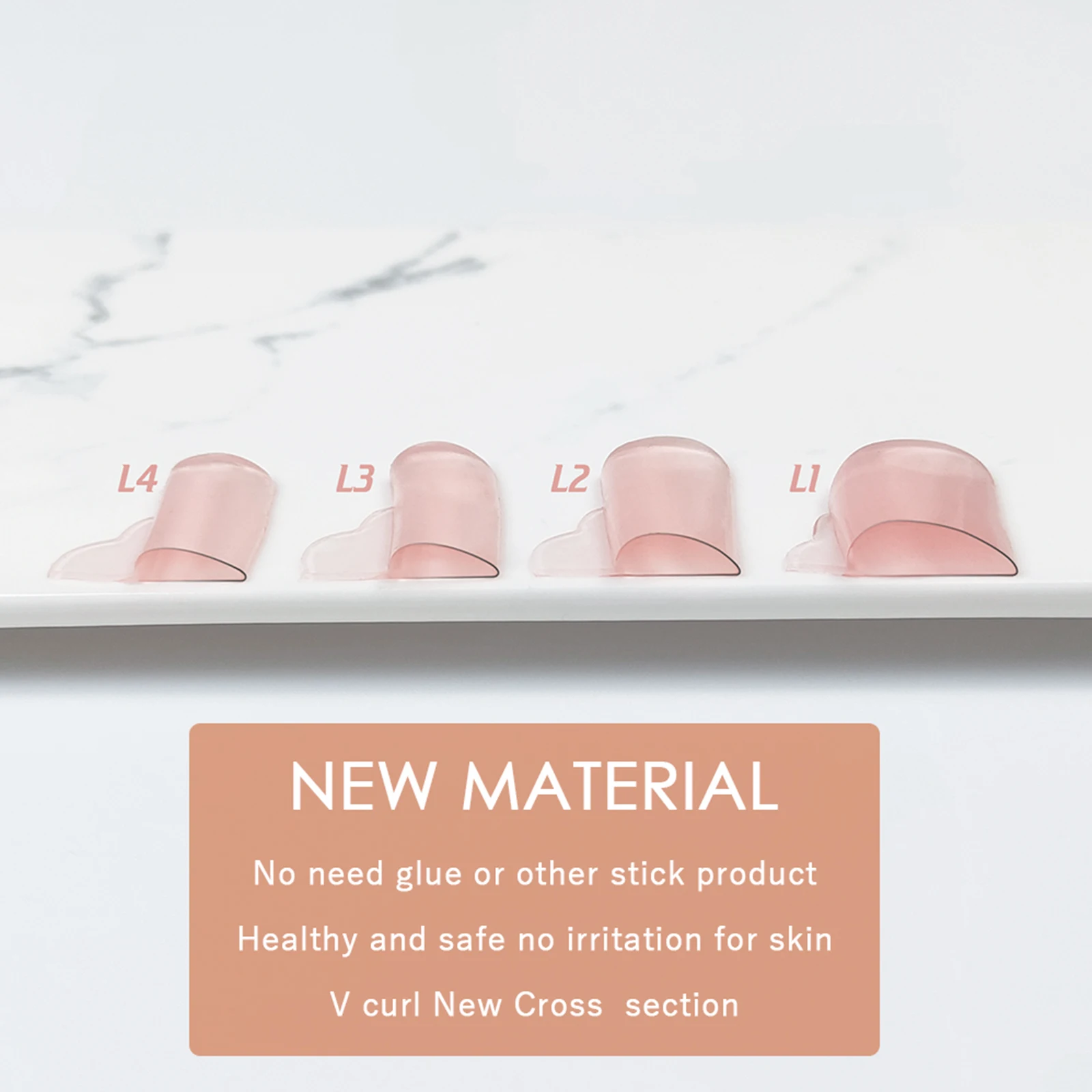 Libeauty Neue 4 Paar Kostenloser Kleber Silikon Wimpern Dauerwelle Stange Schild Lash Lift Pad Heben 3D Wimpern Curler Zubehör Make-Up-Tools – Detail 8