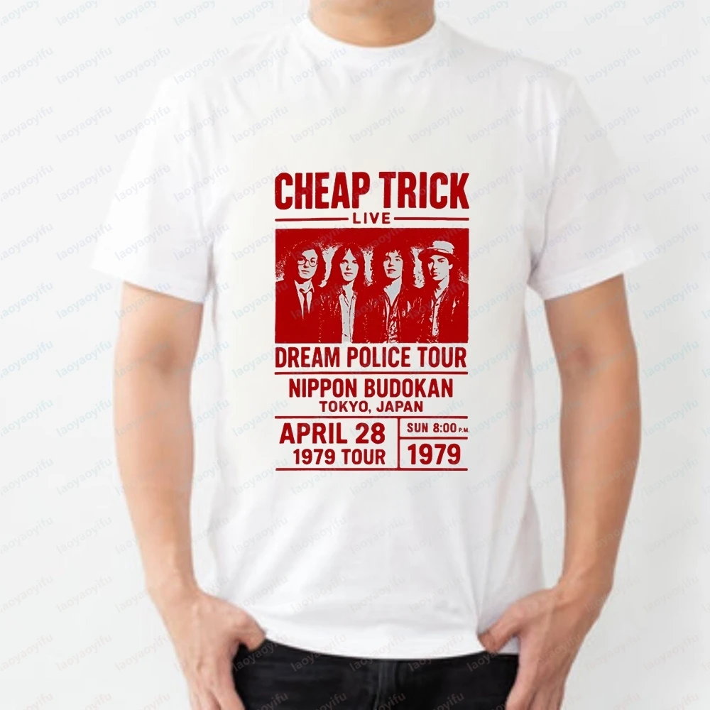 Cheap Trick Printed T-shirt - Unisex Trendy Short-sleeved T-shirt Suitable for Both Men and Women - Large Size