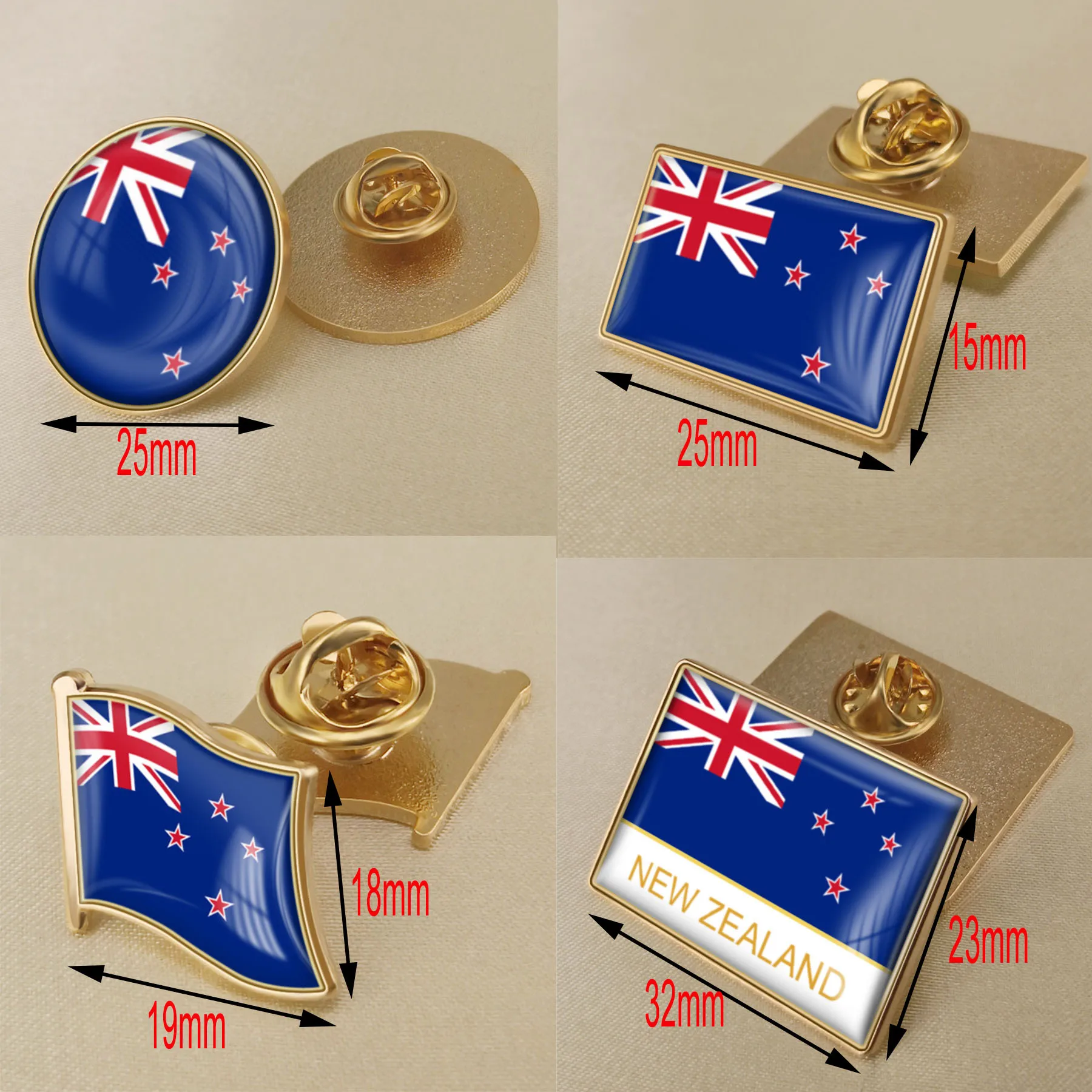 New Zealand Flag National Emblem Brooch Badges Lapel Pins