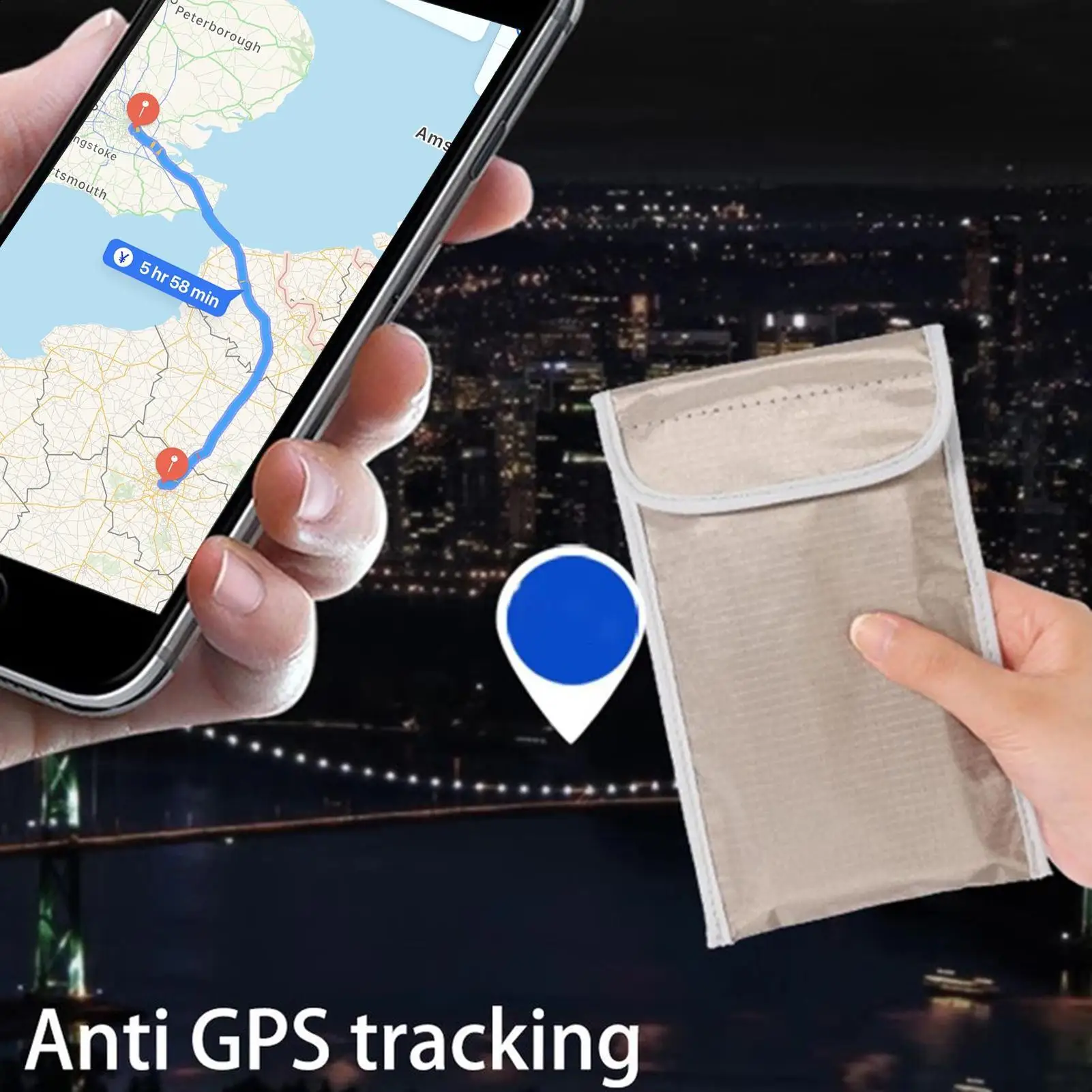 Cell Phone Signal Blocking Bag Anti Radiation Harassment Position Infor Leakage Cell Sleeve Security Pouch For Phone Up To 6.5 view 4