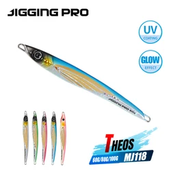 JIGGINGPRO 60g 80g 100g 150g 200g THEOS Metal Jig Shore Offshore Jigging Lure Sea Fishing Tackle Tuna Amberjack Kingfish
