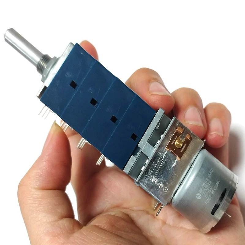1pc ALPS RK27 50KA/100KAX4  Quad Balanced Four-channel Audio Volume Potentiometer with Motor Volume HiFi Stereo Audio 12Pins