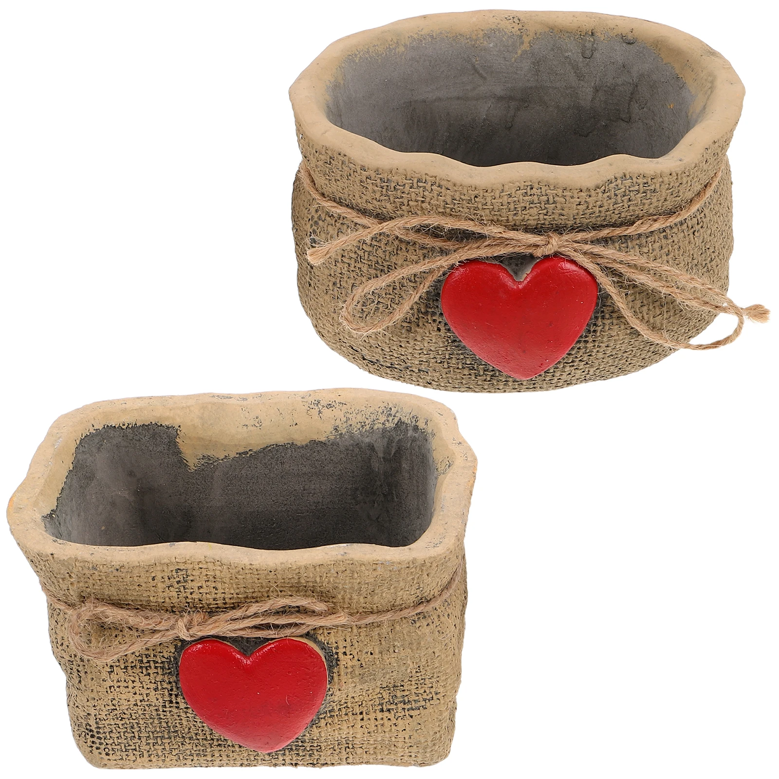 

2pcs Small Pot Decoration Creative Succulent Pots Fake Plants Brown Desk Tabletop Creative Small Succulent Pots Home Office