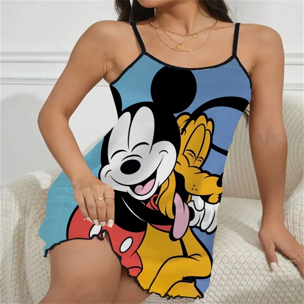 Mickey Gaun Wanita D/pesta piyama erotis gaun malam baju tidur wanita piyama seksi Babydoll Pijama 2024 pakaian tidur wanita