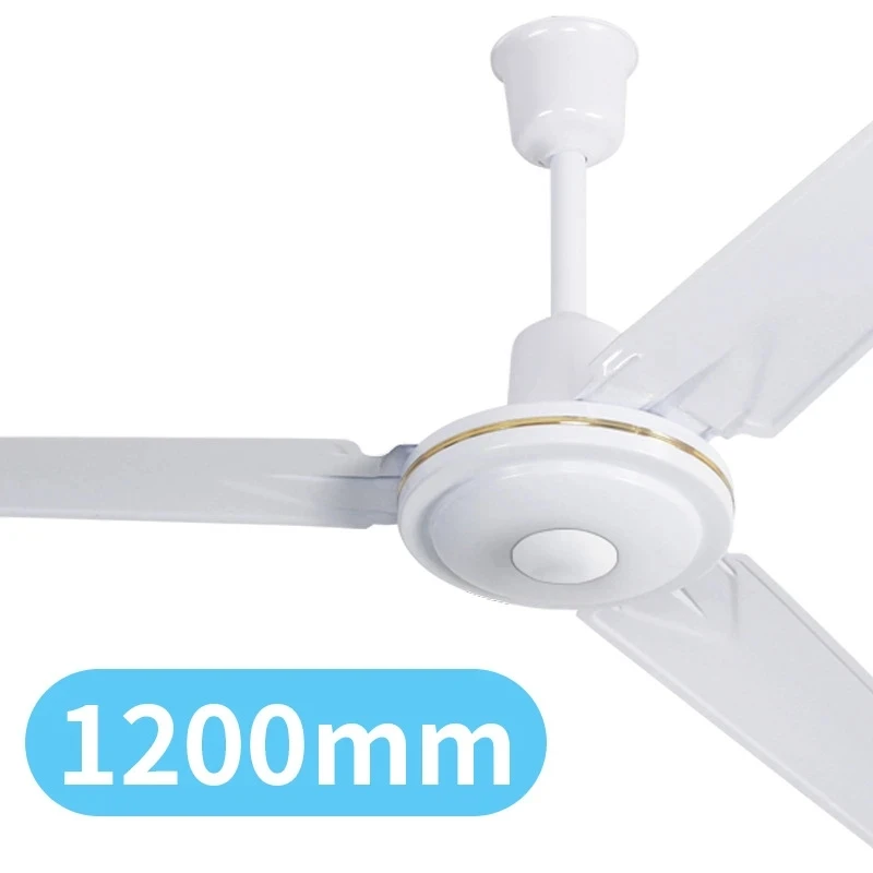 Plafond Fans 48/56 Inch Plafond Ventilator Zonder Licht Eenvoudige Plafond Ventilator Met 3 Versnelling Aanpassing 3 Blades 75W/65W 220V Knop Controle