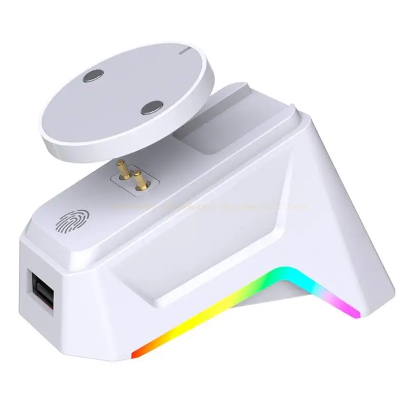 ABS Mouse Chargers Dock Secure Attachment Aesthetic Desktop Accessory
