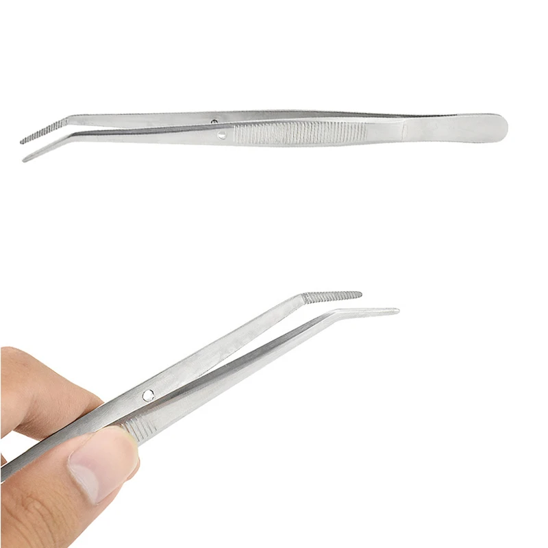 20 Synthetic Cotton Clips in Stainless Steel for Filling, Holding Cotton Rolls, and As Medical, Surgical and Nail Art Tools