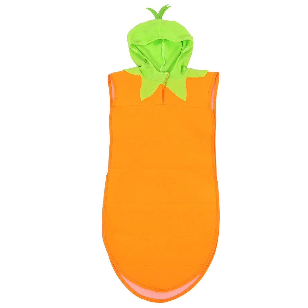 Carrot Costume Cosplay Clothing Kids Vegetable Clothes Reusable Dress Up Props Fun Creative Play Gifts